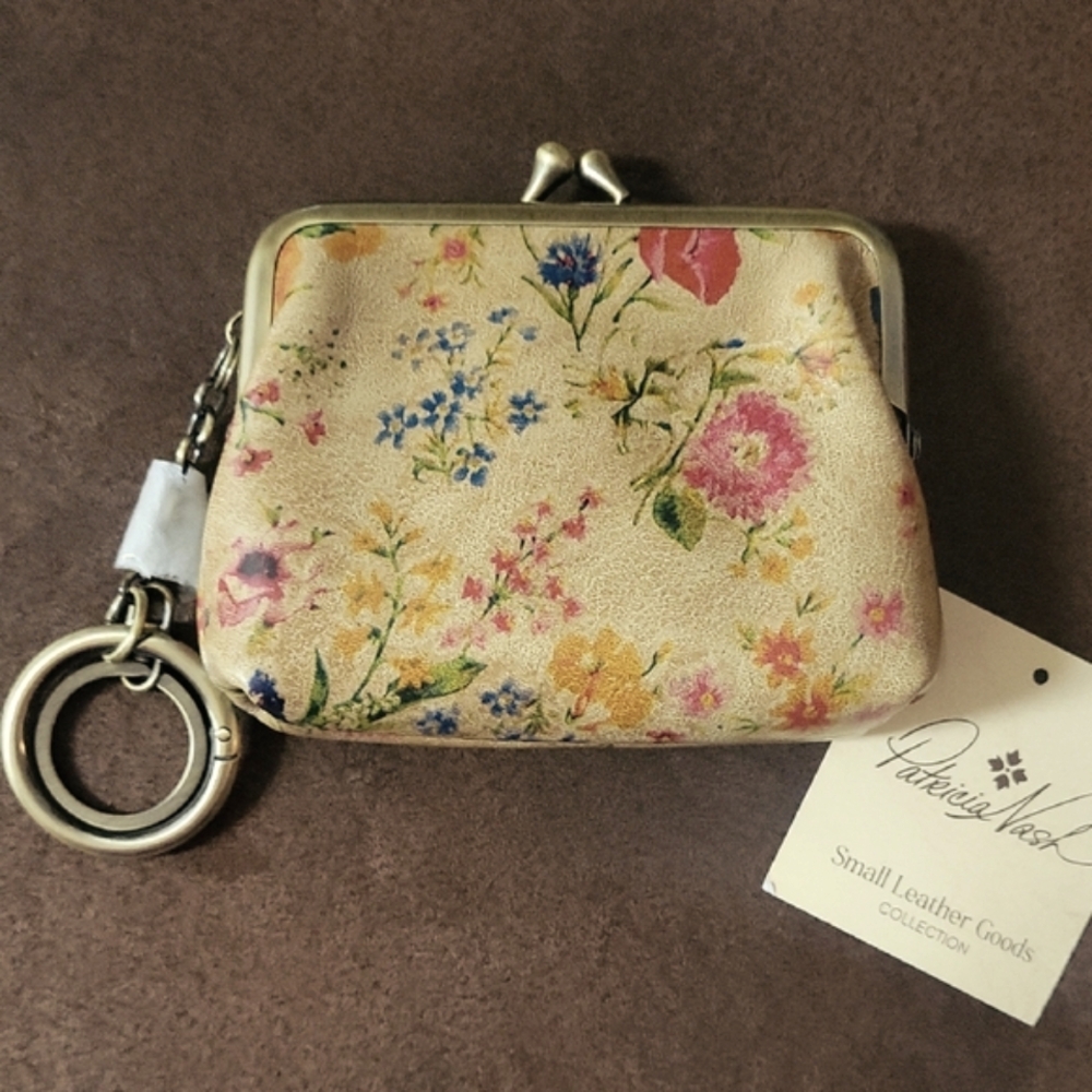 Patricia Nash Coin Purse Prairie Rose Print